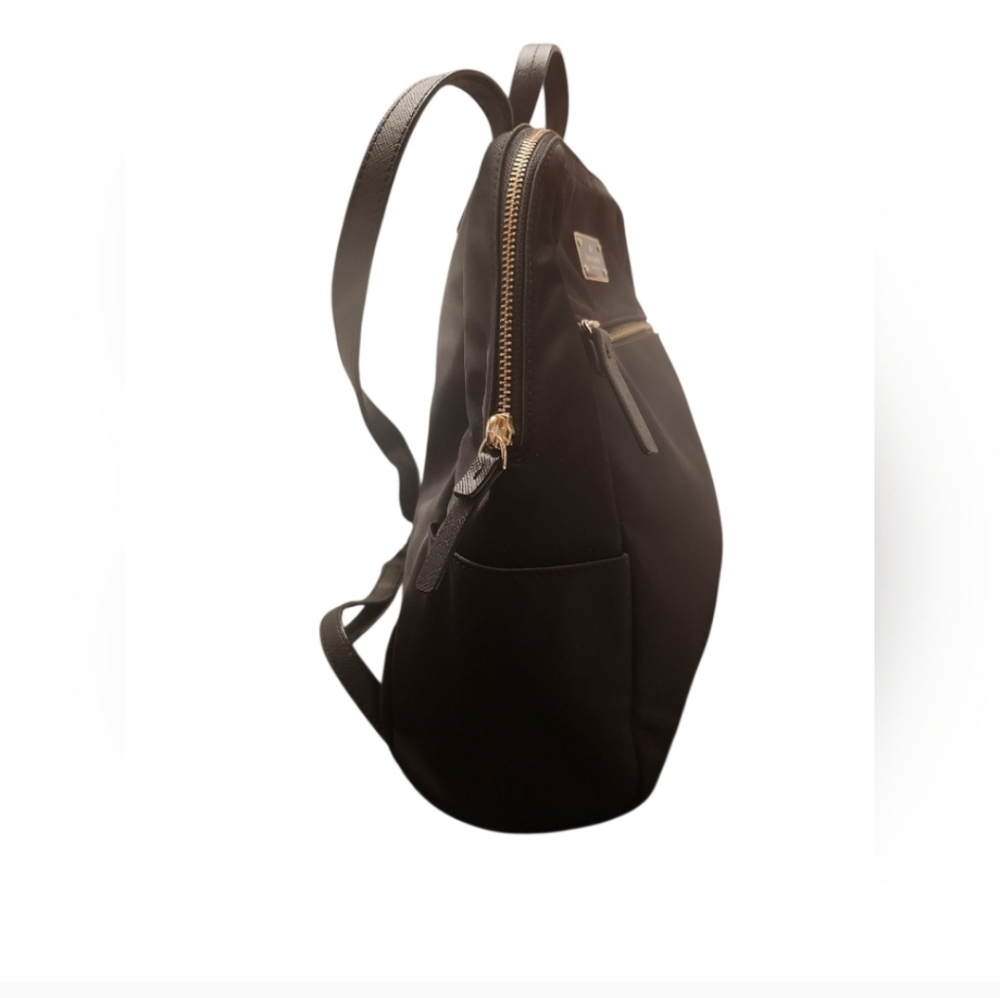KATE SPADE Blake Avenue Hilo Nylon Black Backpack Gold-tone Name Plate -NWOT - Picture 2 of 12